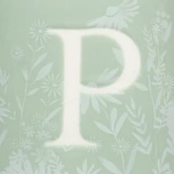 B&M Floral Alphabet Mug (Assorted) -B&M 394402 floral alphapet mug green p 2