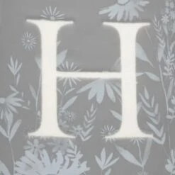 B&M Floral Alphabet Mug (Assorted) -B&M 394402 floral alphapet mug grey h 2