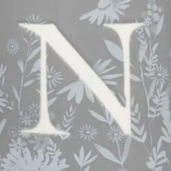 B&M Floral Alphabet Mug (Assorted) -B&M 394402 floral alphapet mug grey n 2