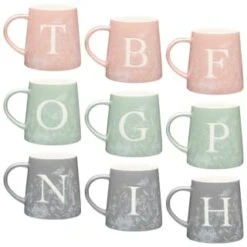 B&M Floral Alphabet Mug (Assorted) -B&M 394402 floral alphapet mug group