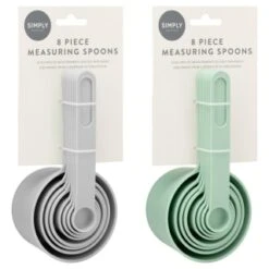 Measuring Spoons 8pk - Mint -B&M 394506 8 piece measuring spoons group