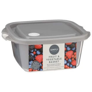 Fruit & Vegetable Basket With Removeable Drainage Basket 1 Fruit & Vegetable Basket With Removeable Drainage Basket