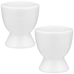 B&M Ceramic Egg Cups 2pk -B&M 394615 pack of 2 ceramics egg cups 2