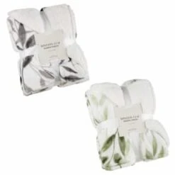 Winston Mono Leaf Sherpa Throw -B&M 394976 394948 winston leaf sherpa throw group 1