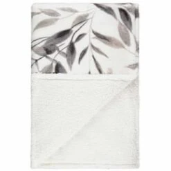 Winston Mono Leaf Sherpa Throw -B&M 394976 winston leaf sherpa throw mono 3