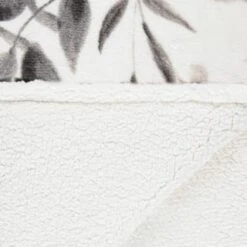 Winston Mono Leaf Sherpa Throw -B&M 394976 winston leaf sherpa throw mono 4