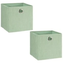 Lokken Cord Storage Cubes 2pk - Sage 6 Lokken Cord Storage Cubes 2pk - Sage -B&M 395812 2pk lokken storage cubes sage 4