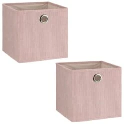 Lokken Cord Storage Cubes 2pk - Pink -B&M 395813 2pk cord lokken storage cubes pink