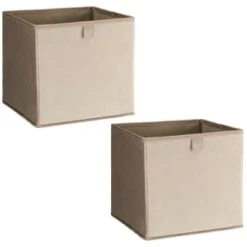 Lokken Velvet Storage Cubes 2pk - Mushroom -B&M 395837 2pk velvet lokken storage cubes mushroom 3