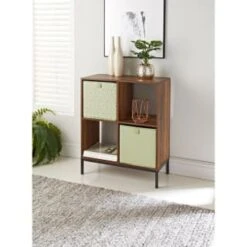 Lokken Printed Storage Cubes 2pk - Sage Diamond 9 Lokken Printed Storage Cubes 2pk - Sage Diamond -B&M 395843 2pk printed lokken storage cubes sage diamond