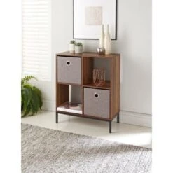 Lokken Linen Storage Cubes 2pk - Grey -B&M 395851 2pk linen lokken storage cubes grey